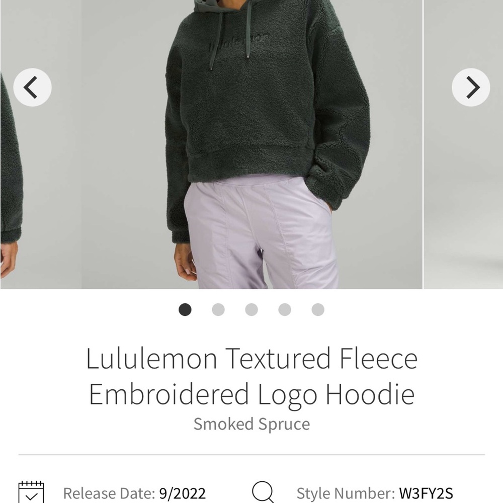 Lululemon Textured Fleece Hoodie in Dark Green